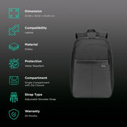 Targus TSB883 15.6" Safire Dobby Water Resistant Laptop Backpack - Black - SWIFT PERIPHERALSTSB883