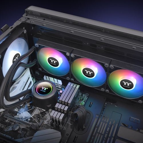 THERMALTAKE 360MM TH360 V2 ARGB AIO LIQUID COOLER BLACK - SWIFT PERIPHERALS1087635