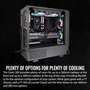 THERMALTAKE CERES 300 TG ARGB MID TOWER CHASSIS CA - 1Y2 - 00M1WN - 00 - SWIFT PERIPHERALSCA-1Y2-00M1WN-00