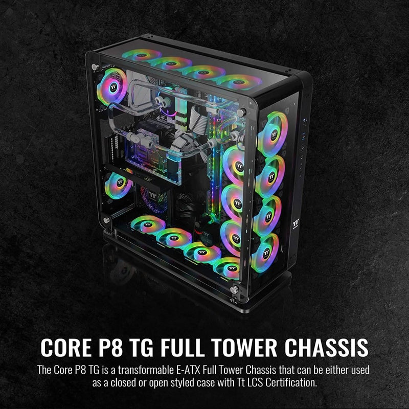 THERMALTAKE CORE P8 TG MID - TOWER E - ATX CABINET BLACK - SWIFT PERIPHERALS102564