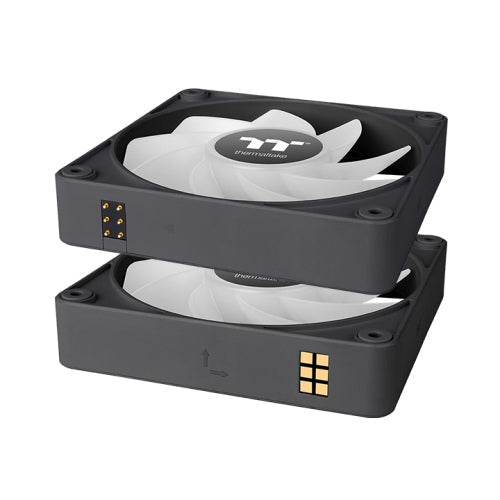 THERMALTAKE CT120 EX ARGB REVERSE PC COOLING FAN, BLACK (3 - FAN PACK) - SWIFT PERIPHERALS1095093