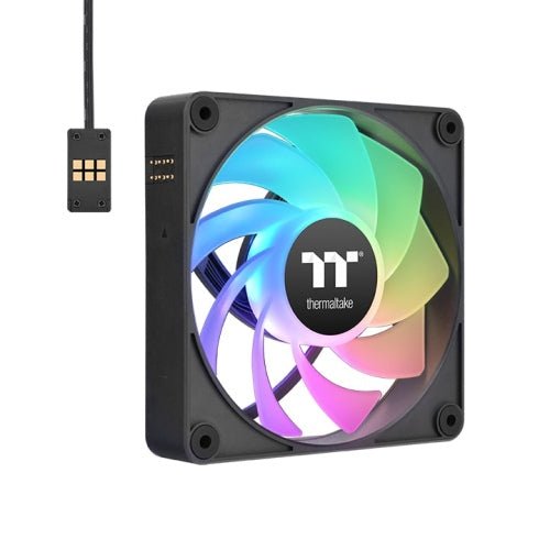 THERMALTAKE CT120 EX ARGB REVERSE PC COOLING FAN, BLACK (3 - FAN PACK) - SWIFT PERIPHERALS1095093
