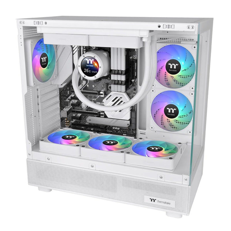 THERMALTAKE CT120 EX ARGB REVERSE PC COOLING FAN WHITE (3 - FAN PACK), CL - F194 - PL12SW - A - SWIFT PERIPHERALS1095094