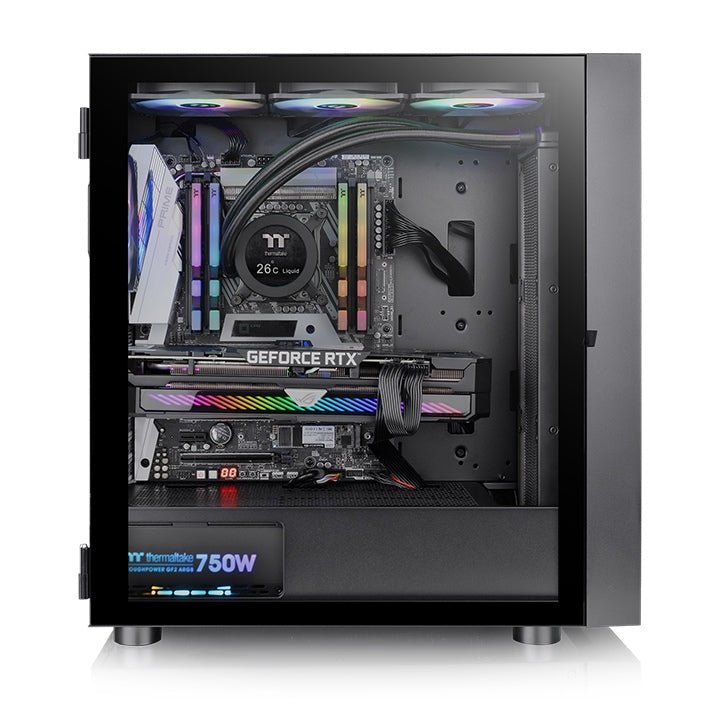 THERMALTAKE H570 TG ARGB MID - TOWER E - ATX CABINET BLACK - SWIFT PERIPHERALS1087640