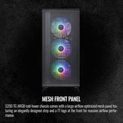 THERMALTAKE S200 TG ARGB MID TOWER CHASSIS CA - 1X2 - 00M1WN - 00 - SWIFT PERIPHERALS1088462