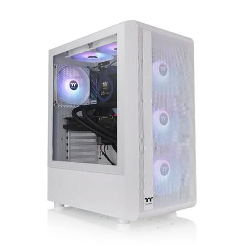 THERMALTAKE S200 TG ARGB SNOW MID TOWER CHASSIS CA - 1X2 - 00M6WN - 00 - SWIFT PERIPHERALS1088463