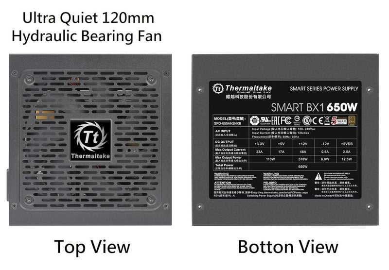 THERMALTAKE SMART BX1 650W 80 PLUS BRONZE NON MODULAR POWER SUPPLY, PS - SPD - 0650NNFABU - 1 - SWIFT PERIPHERALS1082511