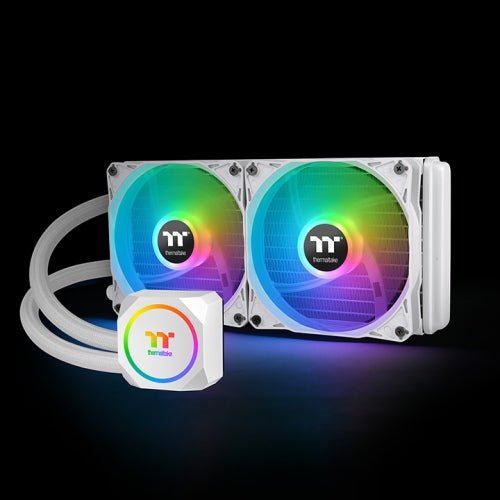 THERMALTAKE TH240 ARGB SYNC SNOW WHITE EDITION AIO LIQUID COOLER - SWIFT PERIPHERALS1086834