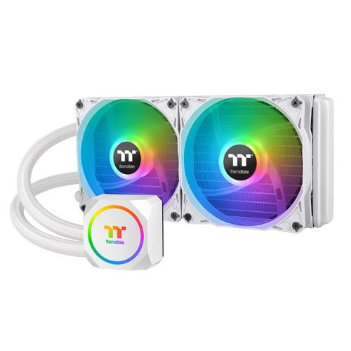 THERMALTAKE TH240 ARGB SYNC SNOW WHITE EDITION AIO LIQUID COOLER - SWIFT PERIPHERALS1086834