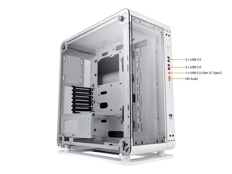 THERMALTAKE THE CORE P6 TG SNOW WHITE EDITION ATX MID TOWER FULLY MODULAR COMPUTER CASE - SWIFT PERIPHERALS1095154
