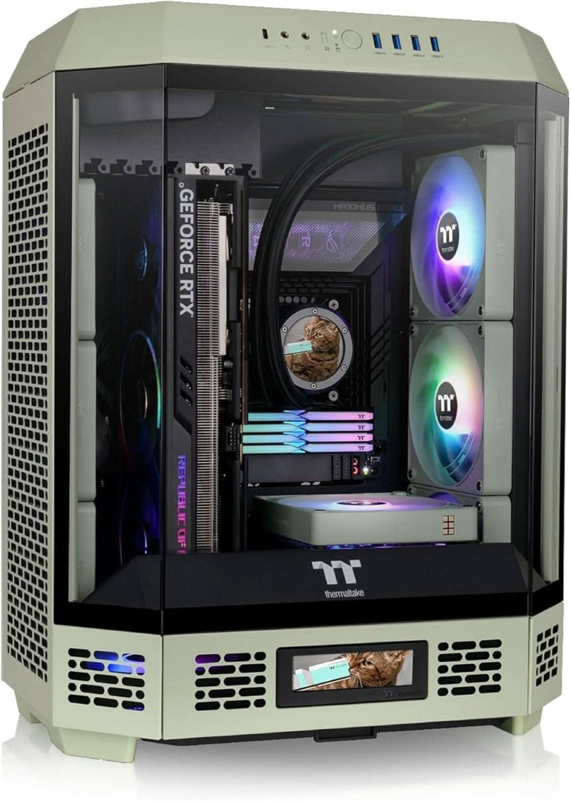 THERMALTAKE THE TOWER 600 ATX MICRO TOWER CASE GREEN - SWIFT PERIPHERALS1091513