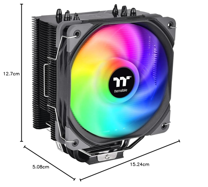 THERMALTAKE UX200 SE ARGB CPU AIR COOLER BLACK CL - P105 - AL12SW - A - SWIFT PERIPHERALS1088459
