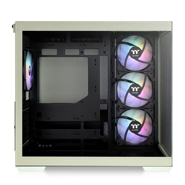 THERMALTAKE VIEW 380 TG ARGB MATCHA GREEN MID TOWER CABINET - SWIFT PERIPHERALS1090098