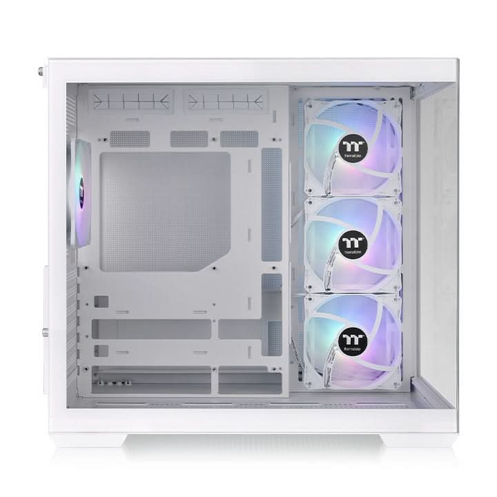 THERMALTAKE VIEW 380 TG ARGB SNOW (ATX) MID TOWER CABINET (WHITE) - SWIFT PERIPHERALS1090097