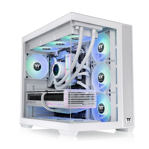THERMALTAKE VIEW 380 TG ARGB SNOW (ATX) MID TOWER CABINET (WHITE) - SWIFT PERIPHERALS1090097