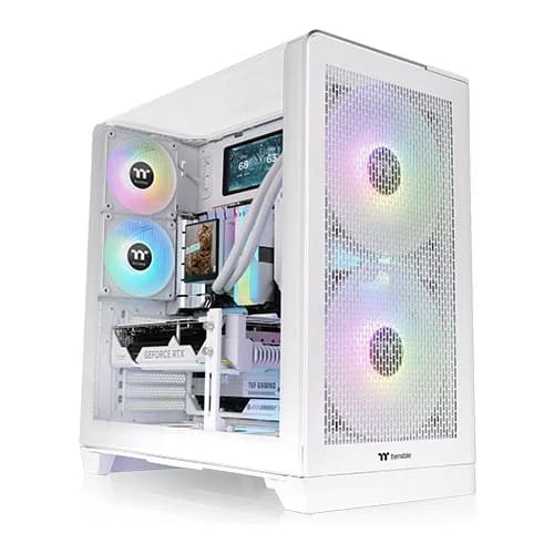 Thermaltake View 390 Air ARGB Snow White ATX Mid Tower Case - SWIFT PERIPHERALS1095926