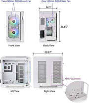 THERMALTAKE VIEW 51 TG FULL - TOWER E - ATX ARGB CABINET SNOW WHITE - SWIFT PERIPHERALS100406