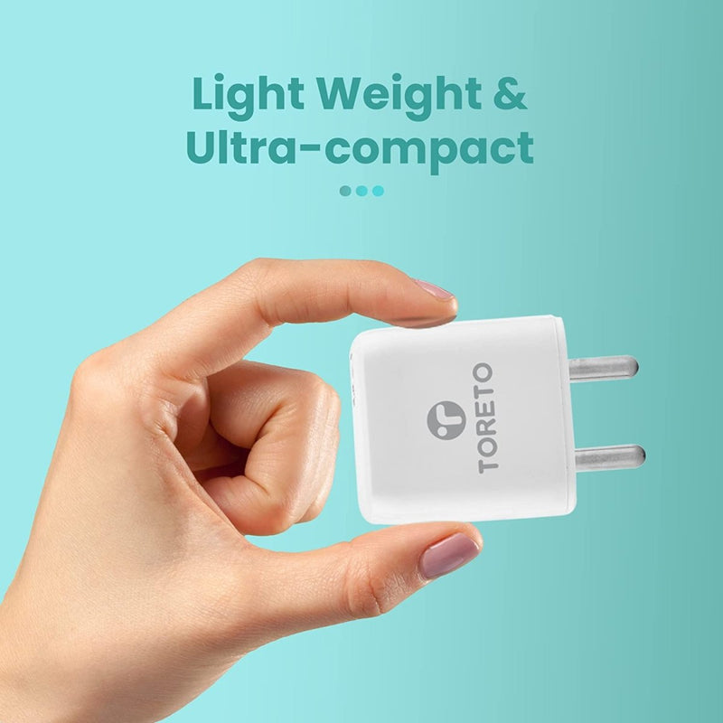 Toreto Flash Nano 3 45W USB - C Fast Charging Adapter with USB - C to USB - C Cable - SWIFT PERIPHERALSTOR-543