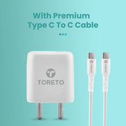 Toreto Flash Nano 3 45W USB - C Fast Charging Adapter with USB - C to USB - C Cable - SWIFT PERIPHERALSTOR-543