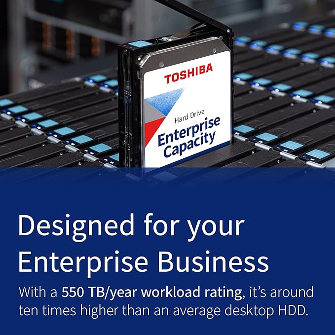 Toshiba 8TB Enterprise Capacity 3.5 - inch SATA HDD 7200 RPM, 512e, 256MB Cache - SWIFT PERIPHERALSMG10ADA800E