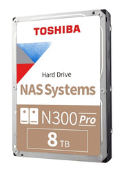 Toshiba N300 Pro 8TB 3.5" SATA 6Gb/s 7200RPM NAS Internal Hard Disk Drive - SWIFT PERIPHERALSHDWG480XZSTB