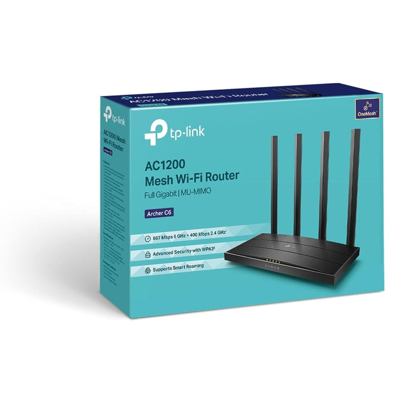 TP - LINK ARCHER AC1200 ARCHER C6 ROUTER - SWIFT PERIPHERALS103037