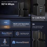 TP - Link Archer BE550 BE9300 Tri - Band Whole Home EasyMesh Wi - Fi 7 Router - SWIFT PERIPHERALSArcher BE550