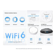 TP - Link AX3000 DECO X50 - POE Dual - Band Whole Home Mesh WiFi 6 System with PoE - 1 Pack - SWIFT PERIPHERALSDECO X50-POE(1-Pack)