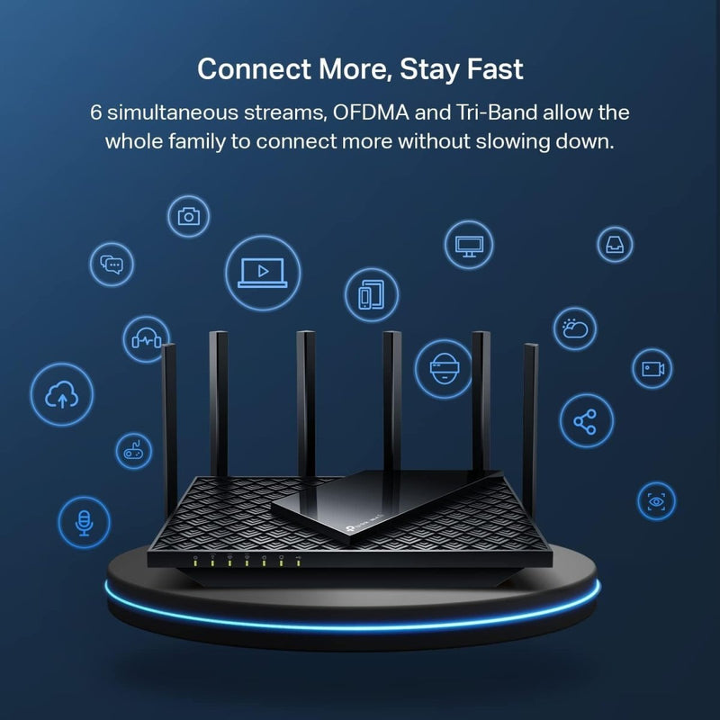 TP - Link AXE5400 Archer AXE75 Tri - Band Gigabit OneMesh Wi - Fi 6E Router - SWIFT PERIPHERALSArcher AXE75