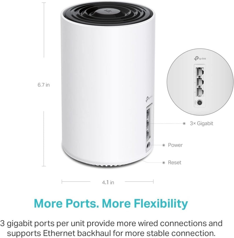 TP - Link AXE5400 Deco XE75 Tri - Band AI - Driven Mesh Wi - Fi 6E System - 2 Pack - SWIFT PERIPHERALSDeco XE75(2-Pack)