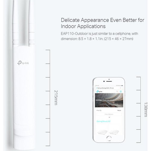 TP - Link EAP110 V3 300Mbps Wireless N Outdoor Access Point - White - SWIFT PERIPHERALSEAP110-Outdoor