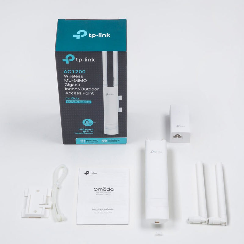 TP - Link EAP225 - Outdoor AC1200 Wireless MU - MIMO Gigabit Indoor/Outdoor Access Point - White - SWIFT PERIPHERALSEAP225-Outdoor