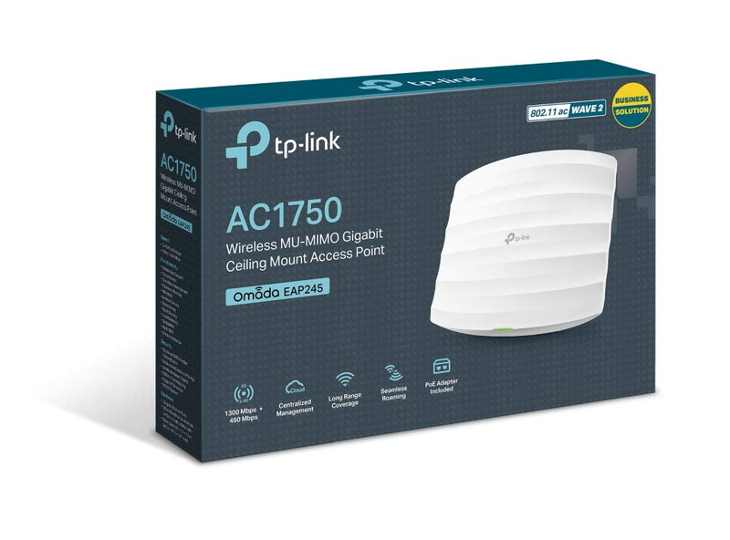 TP - Link EAP245 AC1750 Wireless MU - MIMO Gigabit Ceiling Mount Access Point - SWIFT PERIPHERALSEAP245