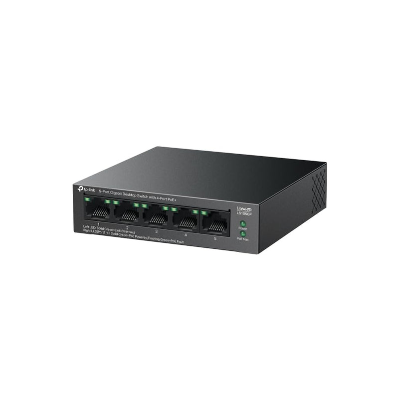 TP - Link LS105GP 5 - Port Gigabit Desktop Ethernet Switch with 4 - Port PoE+ - SWIFT PERIPHERALSLS105GP