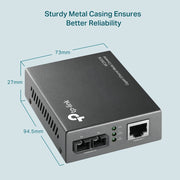 TP - Link MC200CM 10/100/1000Mbps Gigabit Ethernet Multi - Mode Media Converter - SWIFT PERIPHERALSMC200CM
