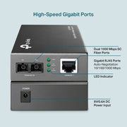 TP - Link MC200CM 10/100/1000Mbps Gigabit Ethernet Multi - Mode Media Converter - SWIFT PERIPHERALSMC200CM