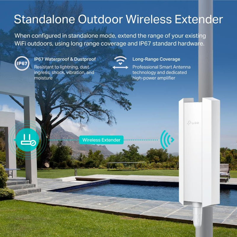 TP - Link Omada EAP610 - Outdoor AX1800 Indoor/Outdoor WiFi 6 Access Point - White - SWIFT PERIPHERALSEAP610-Outdoor