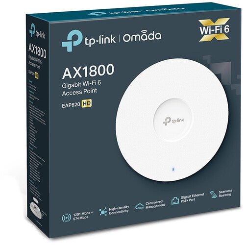 TP - Link Omada EAP620 HD AX1800 Wireless Ceiling Mount WiFi 6 Access Point - White - SWIFT PERIPHERALSEAP620-HD