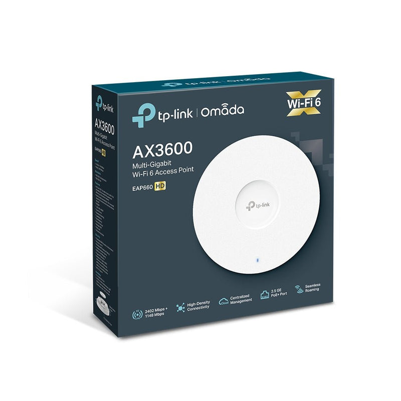 TP - Link Omada EAP660 HD AX3600 Wireless Dual Band Multi - Gigabit Ceiling Mount Access Point - SWIFT PERIPHERALSEAP660 HD