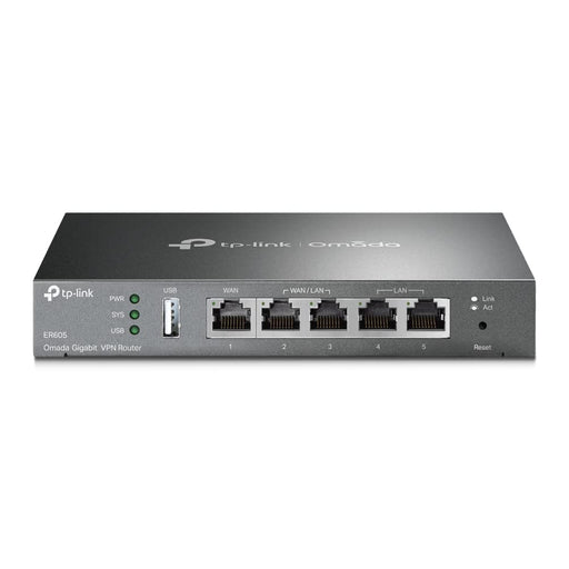 TP - Link Omada ER605 Gigabit VPN Multi - WAN Wired Single Band Router Gateway - Black - SWIFT PERIPHERALSER605