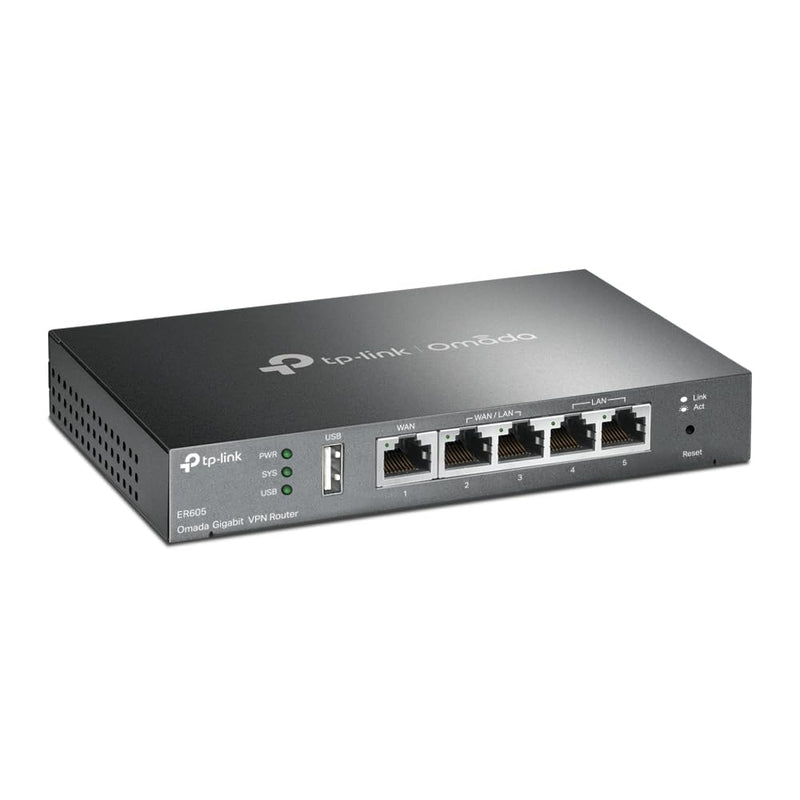 TP - Link Omada ER605 Gigabit VPN Multi - WAN Wired Single Band Router Gateway - Black - SWIFT PERIPHERALSER605