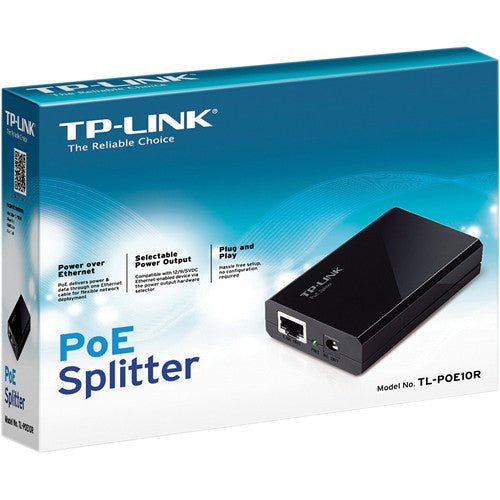 TP - Link Omada TL - POE10R 12V Up to 100 Meter PoE Splitter - Black - SWIFT PERIPHERALSTL-POE10R