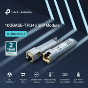 TP - Link Omada TL - SM5310 - T 10G BASE - T SFP+ to RJ45 Adapter Module - SWIFT PERIPHERALSTL-SM5310-T