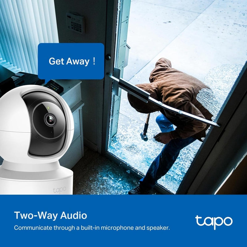 TP - Link Tapo C222 4MP 2K QHD 1440p Pan/Tilt AI Home Security Wi - Fi Camera - White - SWIFT PERIPHERALSTapo C222
