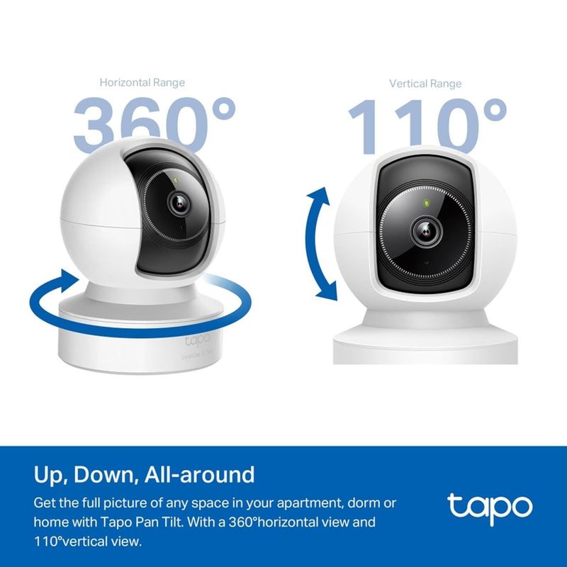 TP - Link Tapo C222 4MP 2K QHD 1440p Pan/Tilt AI Home Security Wi - Fi Camera - White - SWIFT PERIPHERALSTapo C222