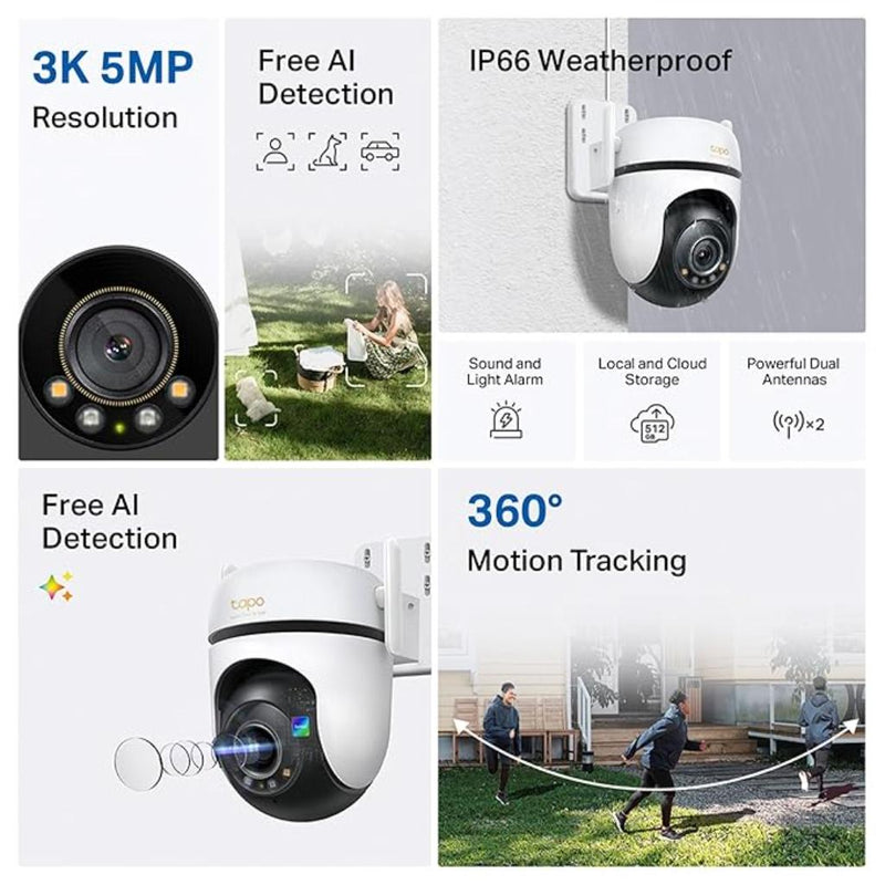 TP Link Tapo C530WS 3K Outdoor WiFi Camera with AI and Night Vision - SWIFT PERIPHERALSTapo C530WS