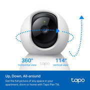 TP - Link Tapo TC71 3MP 2K QHD Pan/Tilt Home Security Wi - Fi Camera - White - SWIFT PERIPHERALSTapo TC71