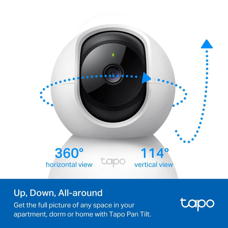 TP - Link Tapo TC71 3MP 2K QHD Pan/Tilt Home Security Wi - Fi Camera - White - SWIFT PERIPHERALSTapo TC71