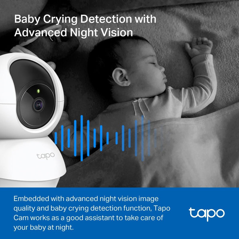 TP - Link Tapo TC71 3MP 2K QHD Pan/Tilt Home Security Wi - Fi Camera - White - SWIFT PERIPHERALSTapo TC71