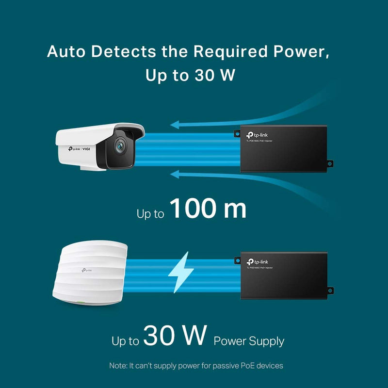TP - Link TL - POE160S 30W Up to 100 Meters PoE+ Adapter/Injector - Black - SWIFT PERIPHERALSTL-POE160S